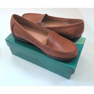 Mileno Womens 3 Points Support Leather Tan Loafer Comfort Shoes - New Size 40 EU